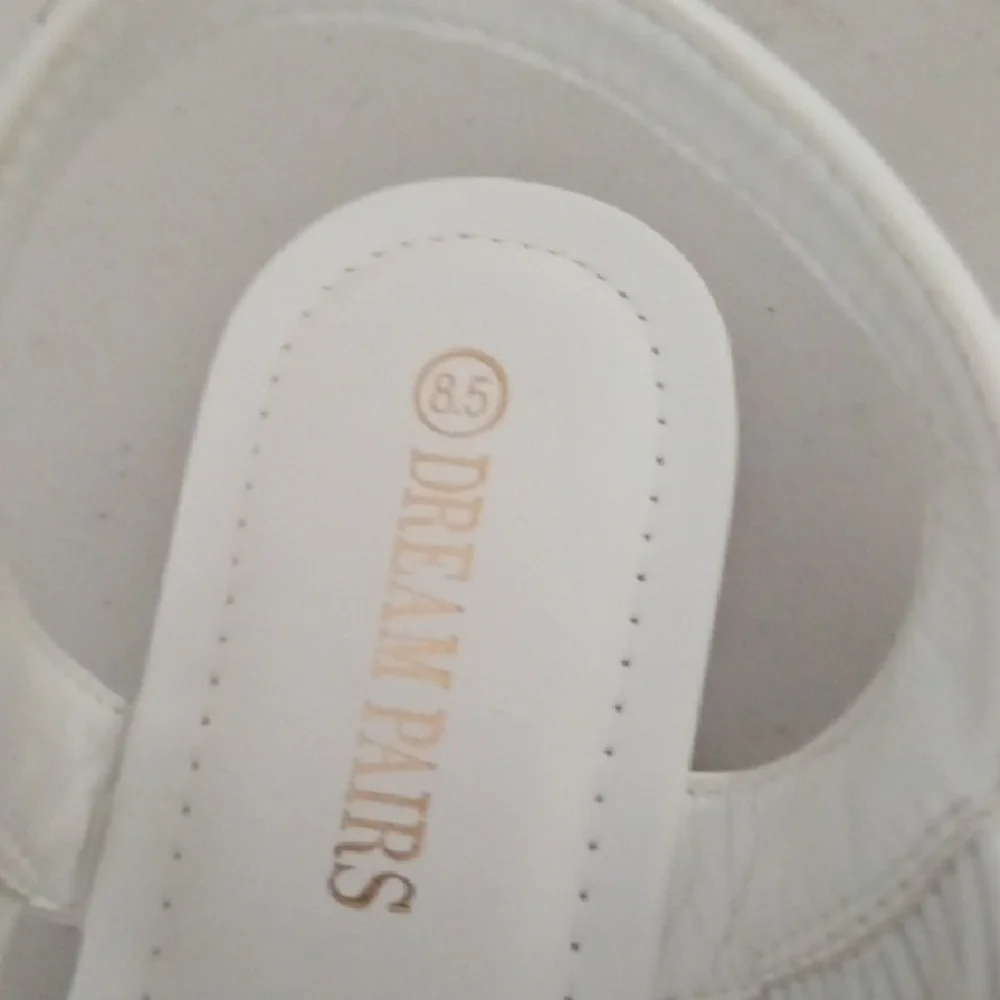 Dream Pairs White Sandals Minimalist Slip-On